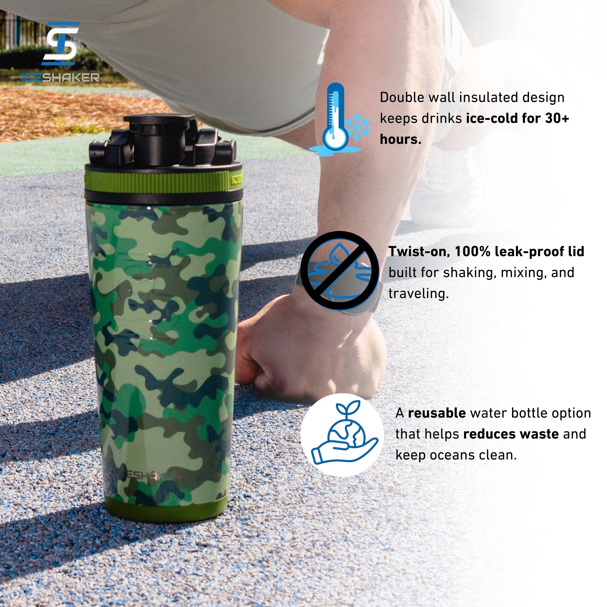 Ice Shaker 4D Series 26oz Shaker Bottle - Camo - Image 4